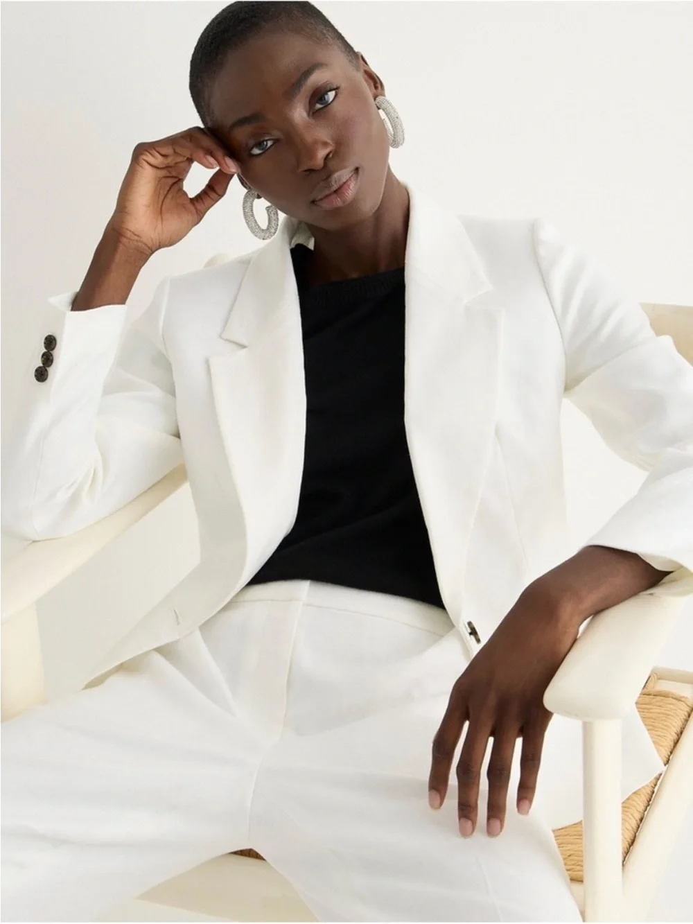 J. Crew Parke Linen Blend Blazer White 6 - Picture 16 of 16